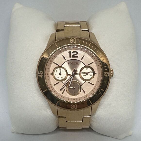 Fossil Stella ES3815 Women's Gold Stainless Steel Analog Dial Quartz Watch HME24 - Picture 2 of 11